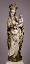 Szűz és gyermek a toporci Szent Fülöp és Szent Jakab templomból, 1420 körül (festett és aranyozott fa)