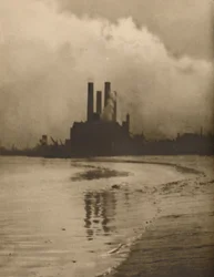 „Chelsea Chimneys: Erőmű az Old Cremorne Gardens helyén”, 1935.