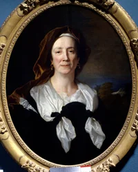 Marie Serre, a művész anyjának portréja Hyacinthe Rigaud (1659-1743) festménye 1695 V. 0,79x0,61 m Taon, Fontaine Henry kastély.