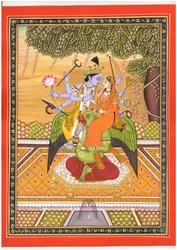 Hindu istenségek Garudán