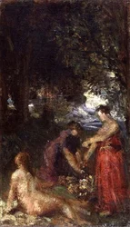Fürdőzők (olaj, vászon)