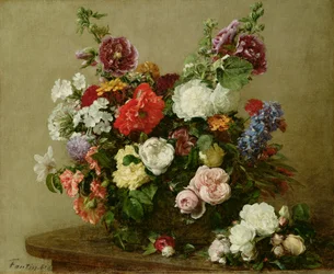 Francia rózsák és bazsarózsa, 1881