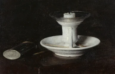 Fehér gyertyatartó, 1870