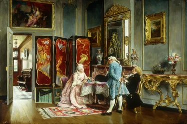 Figurák elegáns belső térben, 1879