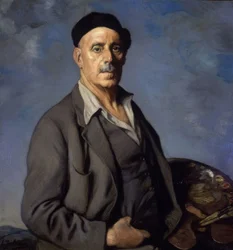 ÖNARCÉP KÉK HÁTTÉRTEL - 1942 - OLAJ / VÁSZON - 90X85 cm