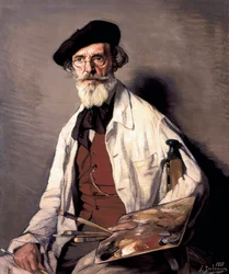 Pablo Uranga festő (1861-1934) portréja, 1937 (olaj, vászon)
