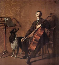 John de Azurmendi csellóművész portréja,