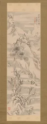 Téli táj, Guo Zhongshu stílusában, 18. század végén.