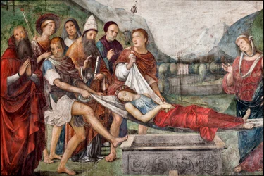 Szent Cecile temetése, részlet