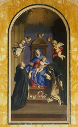 Rózsafüzér Szűzanya Szent Domonkossal és Szent Katalinnal, Szent Katalin kápolna, Szent Szabin bazilika, Róma, Olaszország