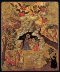 Születés, 1658 (tojástempera a panelen)
