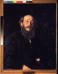 Nikolai Ge (meleg) művész (1831-1894) portréja. Ilja Repin (Ilia Repin) (1844-1930) festménye, olaj, vászon