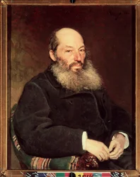 Afanasy Afanasievich Fet (Foeth) (Afanassi Afanasievich Chenchine) (1820-1892) költő portréja. Ilja Repin (Ilia Repin) (1844-1930) festménye, olaj, vászon