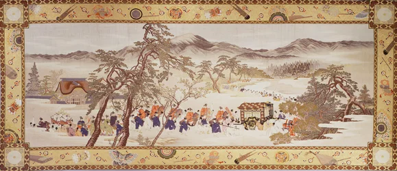 Fesztiválmenet, 1890-93 körül (selyem fémszálakkal)