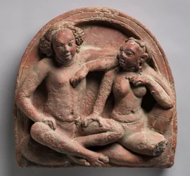 Szerelmes pár: Mithuna, Ahichchatra, Uttar Pradesh, Észak-India, kb 320-550 (terrakotta)