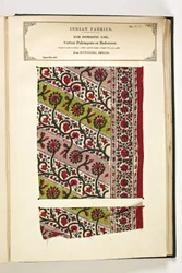 Cotton Palempore vagy Bed Cotton, Fatehgarh, Uttar Pradesh, India, Háztartási használatra, 152. sz. a "The Collection of the Textile Manufacturers of India", John Forbes Watson, 1866-ban megjelent
