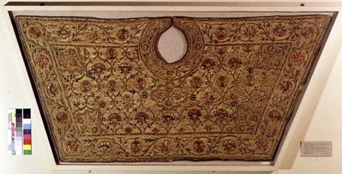 Hímzett pamut nyeregruha, Hyderabad, Andhra Pradesh, 17. század