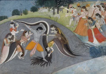 Krisna leigázza Kaliját, a kígyódémont, 1785 körül