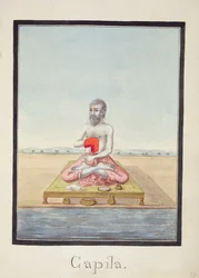 MSS EUR C 116/1 f.77r A bölcs, Kapila, az „Adhyatma Ramayana” hindu eposzból