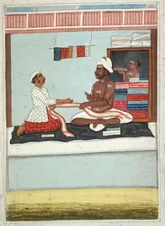MS Add.Or.2531 Cloth Merchant, 1800 körül (akvarell papíron)
