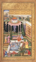 Vagy 12208 fol.220 Maidens Bathing, Nizami