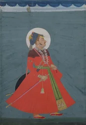 Jodhpur Ajit Singh maharadzsa portréja (1678-1724) Jodhpur, XIX. század