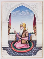 Ranjit Singh (1780-1839) Pandzsáb maharadzsája (ceruza, gouache és WC papíron)