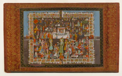 Yusuf és Zulaykha, 1875-1900 (átlátszatlan wc és arany papíron)