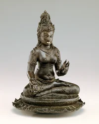 Ülő Tara (bronz, arany és ezüst)