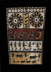 Pajzs (balulang), 19. század vége (bivalybőr, pigment és fa)