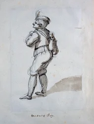 Egy borászfiú (toll és tinta papíron)