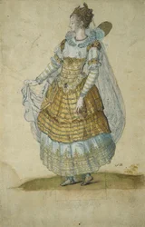 Szárnyas maszk (akvarell papíron)