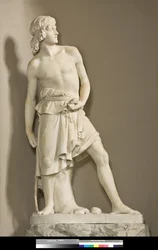 Dávid a parittyával, 1858