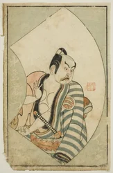 A színész, Nakajima Mioemon II, a "Színpadi rajongók képeskönyvéből (Ehon butai ogi)"