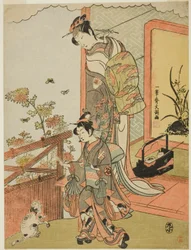 Tea c and r Matsusuke Onoe tigrisként a tengerparton (?)