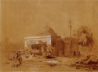 A Tsarskoje Selo Katalin Parkban található Törökfürdő pavilon projektje, c. 1850