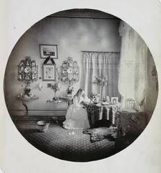 A Muckross House belseje, 1865 körül (albumnyomat)