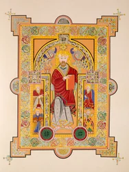 Szent Máté, a Book of Kells, kocsma fakszimile másolatából. írta: Day & Son