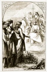 Mary Cusack (1829-99) A Trias Thaumaturga, avagy Írország három csodatevő szentje című könyvéből a klerikuszsinat látomása, az 1890-es évek körül megjelent.