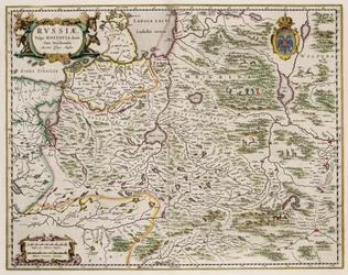 Nyugat-Oroszország térképe innen: északi és keleti része, 1664