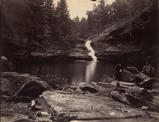 Lula-tó és Upper Falls a Rock Creeken, a Lookout Mountain közelében, Georgia államban, 1864-65.