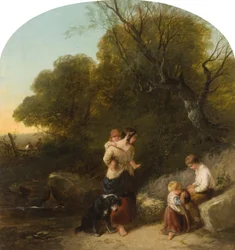 Tájkép figurákkal