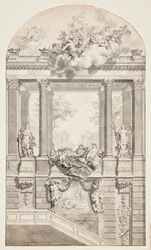 Design for Staircase, Voorst Castle, Hága, Hollandia