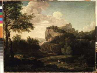 Isaac de Moucheron (1667-1744) "Tájkép" 18. századi Mikalojus Konstantinas Ciurlionis Szépművészeti Múzeum, Kaunas, Litvánia