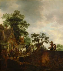 Az utazók egy fogadóban megállnak, 1645