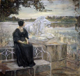 A művész feleségének portréja. Isaak Izrailevich Brodsky (Brodsky) (1884-1939) festménye, olaj, vászon, 205 x 203,5 cm