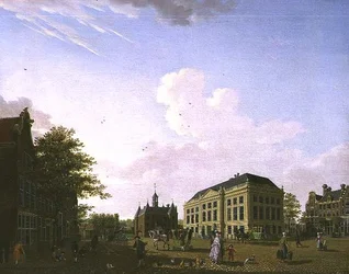 Kilátás az amszterdami Leidse térre, 1778