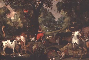 Orpheus elvarázsolja az állatokat (panel)