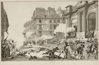 13 Vendémaire. Napóleon Bonaparte a királypárti lázadás leverése... Párizsban, 1797-ben.