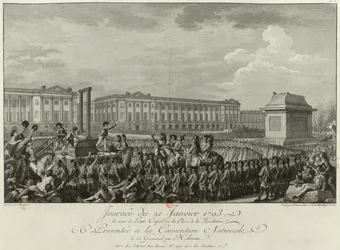 Lajos kivégzése a Place de la Revolution 1793. január 21-én, 1794.